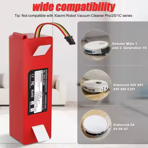 14.4V Li-Ion Replacement Battery For Roborock S50/S5/S6/S7 Pure/MAX/MaxV/MaxV Ultra Q5 Q7 Pro/MAX+ M