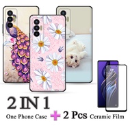 2 IN 1 Case Tecno Pova 5G LE8 With Two Piece Ceramic Protector Screen
