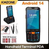 Android 14 Handheld PDA Portable Terminal 1D/2D Barcode Scanner Data Collector with NFC WIFI 4G 3+32