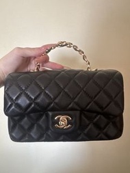 Chanel Mini Top Handle Bag Black