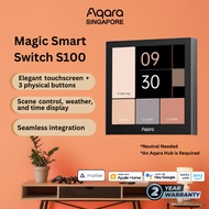 AQARA Magic Smart Switch S100 (Triple rocker neutral needed) Wi-Fi + Zigbee Support Apple HomeKit, A