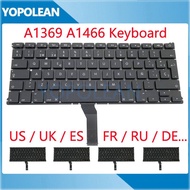 New Replcement Keyboard US UK Russian Spain French German For Macbook Air 13" A1369 A1466 2011-2017 Years Basic Keyboards