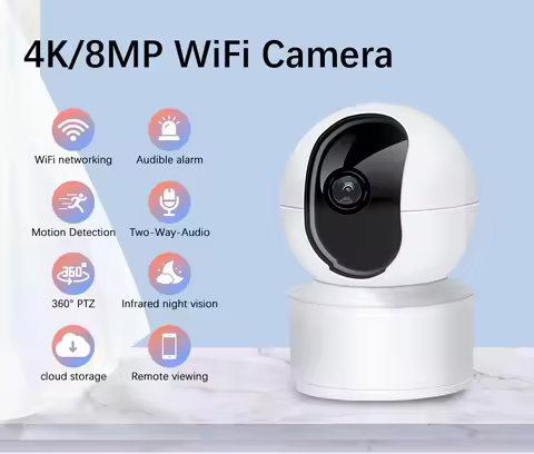 Neye S5 8MP 4K WiFi Security Camera Home Indoor Baby Monitor 360 ° Panoramic Camera CCTV Smart Home 