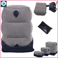 CRIMOCA Footrest Air Foot Pillow with three height-adjustable air inlets, foldable, compact, air footrest, ottoman, portable, air cushion, airplane, airplane cabin, car, bullet train, night bus, foldable, travel, comfortable goods, convenient goods, overn