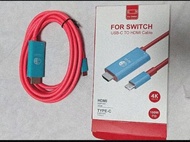 Switch 任天堂 Type-c轉HDMI高清投屏綫 Switch & Switch OLED USB3.1同屏線4k30hz 手機電腦高清投屏線