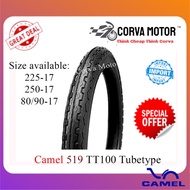 ♔Corva Motor Tayar Camel Motorcycle Tube Tyre Cm519 225-17 2.25-17 250-17 2.50-17 8090-17 Bunga Tt100 Tayar Cheetah☚