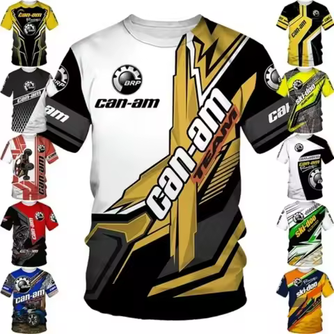 Can-Am Team BRP RacingT Summer Breathable Quick-Dry 3D Printed Pattern Sportswear Outdoor Leisure Cl