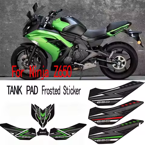 For Ninja Z650 Z 650 S ABS Z650 Z 650 S Frosted Motorcycle Fuel Tank Pad Sticker Knee Grip Scratch-R