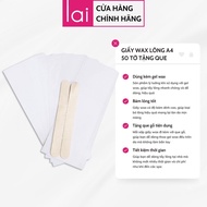 Pack of 50 A4 Paper Sheets with Free Wooden Sticks Used with Wax Gel, Armpit, Arm, Leg Wax - Not for