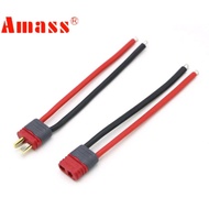 1pcs Amass T Plug Connector Male Female with Housing 10CM Silicone Wire 12AWG FPV Parts
