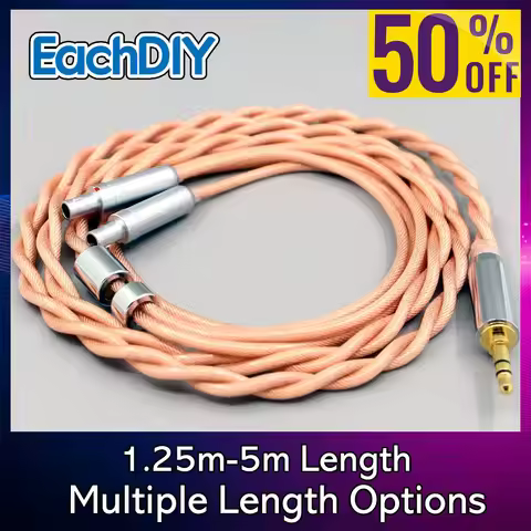 Type6 756 core Shielding 7n Litz OCC Earphone Cable For Sennheiser HD800 HD800s HD820s HD820 Dharma 