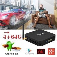 กล่องรับสัญญาณ TX6 dual-band WIFI Bluetooth Android 9.0 4k เครือข่ายเครื่องเล่น 4G + 32G 33