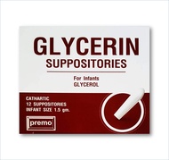 Glycerin Suppositories in Foils New Look by Premo (Infant Size 1.5 Gm. X 12 Suppositories) Convenien