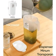 TOCOSHOP Water Jug Pitcher Refrigerator Bottle Drinking Container 2.5L Transparent Drinking Water Di