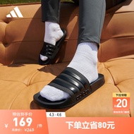 adidas ADILETTE SHOWER休闲实用舒适拖鞋男女阿迪达斯官方轻运动 黑色 44.5