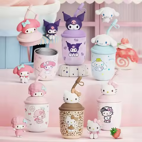 380ML Cartoon Sanrio Hello Kitty My Melody  Large Capacity 316 Stainless Steel Thermos Cup Kawaii Po
