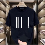 【Corak IIII 100% Kapas Lelaki】T-shirt Santai Berkerah Bulat Oversize Selesa | COD