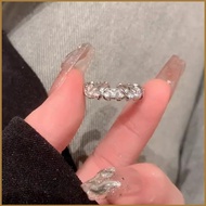 NP2 Korean zircon niche love ring light luxury inlaid index finger ring temperament ring set PN2