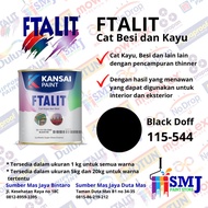 CAT BESI DAN KAYU MINYAK FTALIT HITAM / BLACK DOFF 544 - 1 KG