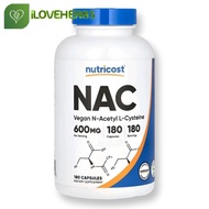 NAC, Vegan N-Acetyl L-Cysteine, 600 mg, 180 Capsules