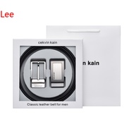 [LEE] Belt Mens High-Grade Top Layer Leather Smooth Buckle Belt Trendy Soft Cowhide Pin Buckle Pant 
