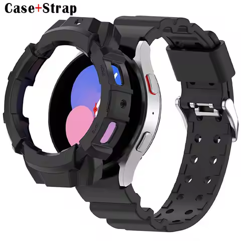 Soft Fashion Cover For Samsung Galaxy Watch 5 40mm 44mm Silicone Protector Case Strap For Samsung Wa