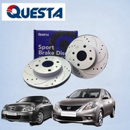 【QUESTA】Almera N17/SYLPHY G11 (FRONT) SPORT/STANDARD BRAKE DISC ROTOR | 1 SET