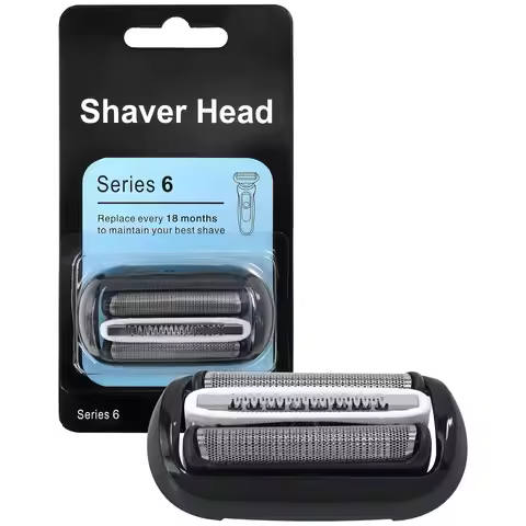 64B Replacement Shaver heads Compatible with Braun Series 6 for 6120s, 6140cs, 6172cc, and 6175cc.
