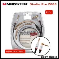 Monster Studio Pro 2000 21ft. Angled to Straight Instrument Cable สายแจ็ค