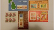 80年代 斯里蘭卡郵票小全張 馬爾代夫郵票 Sri Lanka &amp; Maldives stamps