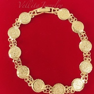 [VJ]Cop916 Bracelet " COIN" W:9mm-22mm 999.9 Bangkok Gold Plated Persist916 COIN {Rantai Tangan Syil