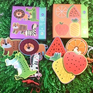 WOODEN ROPE TOY (animals, fruits)