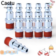 CACTU 10-Pack NPT Male Industrial Air Plug, Iron 1/4 inch 1/4'' Pneumatic Plugs, Air Blow  Air Hose Fitting I/M/D Type Air Coupler