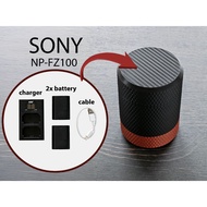 Round Sony FZ100 Battery & Charger Case (Compact Travel Storage)