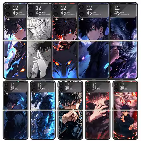 Kaisen J-Jujutsu Fushiguro Megumi Phone Case For Samsung Galaxy Z Flip7 Flip6 5G Flip5 Flip4 Flip3 Z