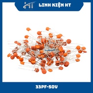 Good quality ceramic capacitors 33PF 33P 50V (bag of 10) - HT components