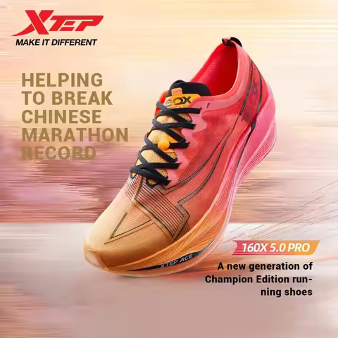 Xtep 160X 5.0 Pro Running Shoes Men Carbon Plate Professional Marathon PB Sport Shoes Comfortable No