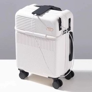 【前置取物】24吋行李箱多功能拉杆箱密碼箱--奶白色#H099100222