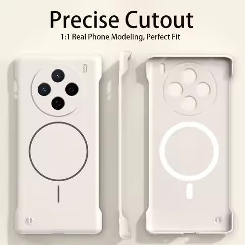 For Magsafe Frameless Magnetic Wireless Charging Phone Case For VIVO X200 Pro Mini VIVOX200ProMini 5