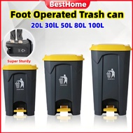 20L 30L 50L 80L 100L with Step Foot Pedal Kitchen Garbage Trash Can Restroom Waste Bin Pedal trash b