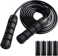 BLPOTA Weighted Jump Rope for Exercise,Rapid Speed Cable Skipping Rope, Tangle-Free, Adjustable Length,for Cardio, Fitness, Workouts