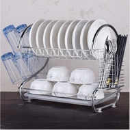 New Arrival 2 Layer Stainless Dish Drainer Rack