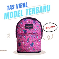 JANSPORT tas sekolah sekolah anak cewek model js motif unicorn bunga dan istana tas paling viral saa