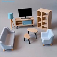 SEPTEMBER Doll House Furniture Toys Kids Doll House Accessories Bed Couch Chair TV set Simulation Fu