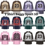 BAGGY TSHIRT BLOUSE JERSEY MUSLIMAH CORAK 5D DESIGN PEREMPUAN NUMBER VIRAL SUKAN ( KAIN JERSI / FULL