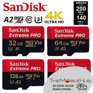 SanDisk Extreme PRO 32GB 64GB 128GB 256GB 512GB 200MB/S A2 Micro SD U3 4K Memory Card GoPro Drone