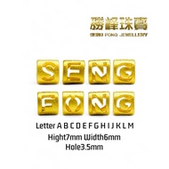 SF Letter ABCDEFGHIJKLM/100%AUTHENTIC 999GOLD