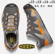 E491 US14-US15 ~ KEEN 輕量 透氣 鋼頭防撞工作鞋 / 登山鞋 (大腳,大尺