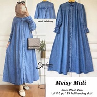 Gamis Jeans Jumbo Meisy Midi Dress Jeans Wash PremiumMidi Dress