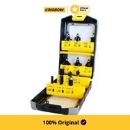 Krisbow Set 12 Pcs Mata Bor Router 6.35 Mm Irars142